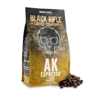 Black Rifle Coffee Company, AK-47 Espresso,100% Arabica Coffee,Colombian Supremo Roasted Dark, Whole Bean 12 oz Bag