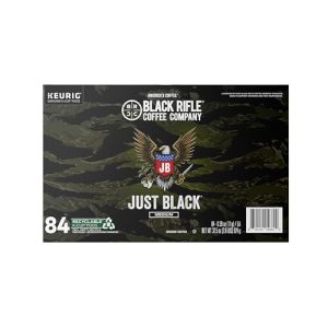 Black Rifle Coffee Company, Single Serve Coffee Pods, Just Black, Medium Roast Coffee Pods, 84 Count