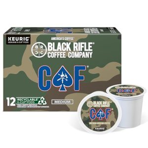 Black Rifle Coffee Company CAF, Medium Roast K Cups, 12 Single Serve Coffee Pods