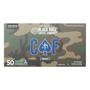 Black Rifle Coffee Company CAF, Medium Roast K Cups, 50 Single Serve Coffee Pods