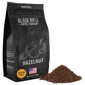 Black Rifle Coffee Company Hazelnut, Flavored Medium Roast Ground Coffee, 12 OZ Bag