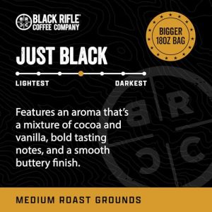 Black Rifle Coffee Company Just Black, Medium Roast Ground Coffee, 18 OZ Bag - Image 2