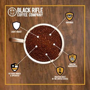 Black Rifle Coffee Company Gunship Roast, Light Roast Ground Coffee, 12 OZ Bag - Image 4