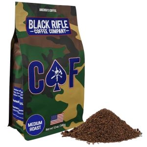 Black Rifle Coffee Company CAF, Medium Roast Ground Coffee, 12 OZ Bag