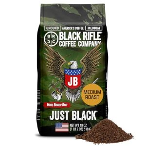 Black Rifle Coffee Company Just Black, Medium Roast Ground Coffee, 18 OZ Bag