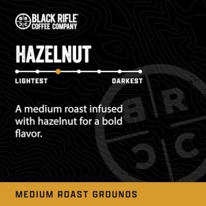 Black Rifle Coffee Company Hazelnut, Flavored Medium Roast Ground Coffee, 12 OZ Bag - Image 2