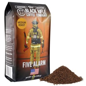 Black Rifle Coffee Company Five Alarm, Medium Roast Ground Coffee, 12 OZ Bag