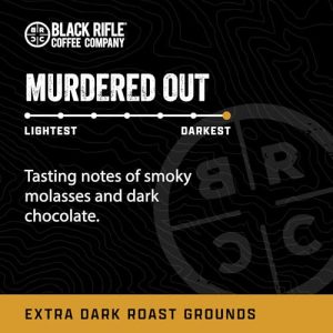 Black Rifle Coffee Company Murdered Out, Extra Dark Roast Ground Coffee, Columbian Roast With Bold Aroma and Smoky Flavors, Helps Support Veterans and First Responders, 12 Ounce Bag - Image 2